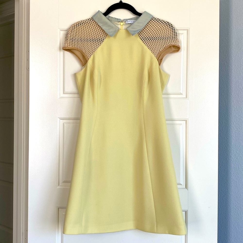 Pastel yellow mini dress